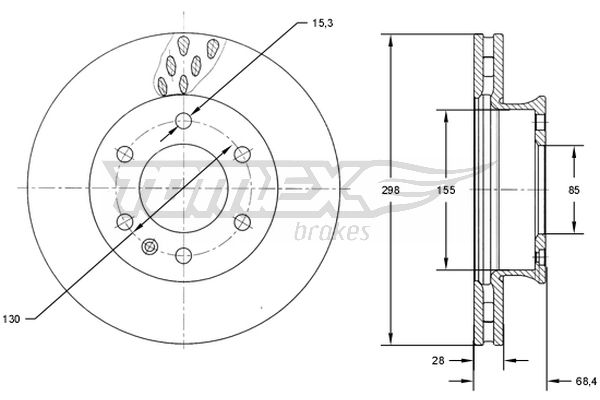 Brzdový kotúč TOMEX Brakes